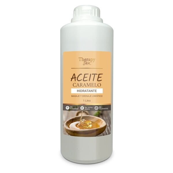 Aceite de masaje corporal Caramelo 1 litro Cosedeb, formato profesional